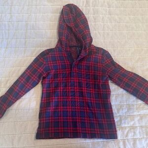 Janie and Jack plaid hoodie